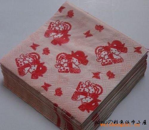 (比翼雙飛款)彩色餐巾紙，可OEM訂制圖案紙巾