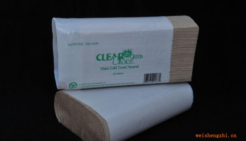 啡色.白色環保型(250張)擦手紙.