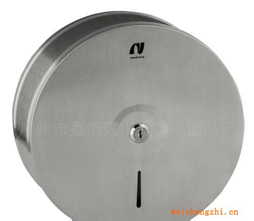 供應(yīng)酒店客房用品不銹鋼產(chǎn)品圓卷紙架，大盤紙盒