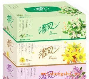 正品清風130抽3盒裝花語心室盒裝面巾紙B333B餐巾紙批發