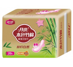 月琪 竹節棉本色衛生巾420